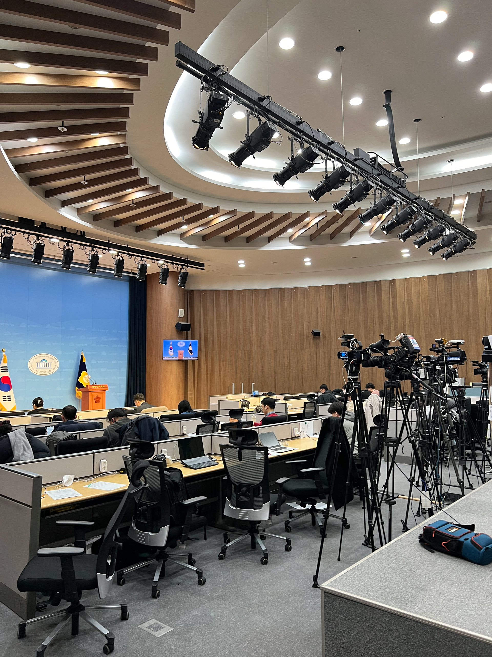National Assembly press room from the original portfolio